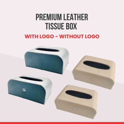 Premium Leather Car Tissue Box Big Design With Logo