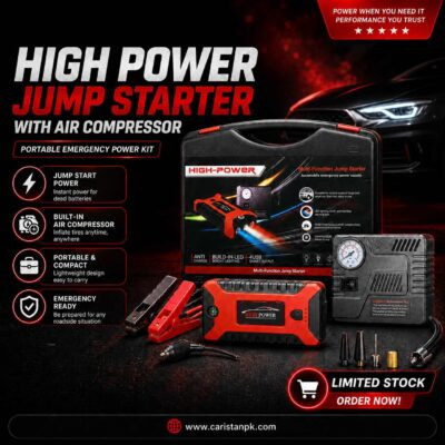 High Power Jump Starter With Air Compressor