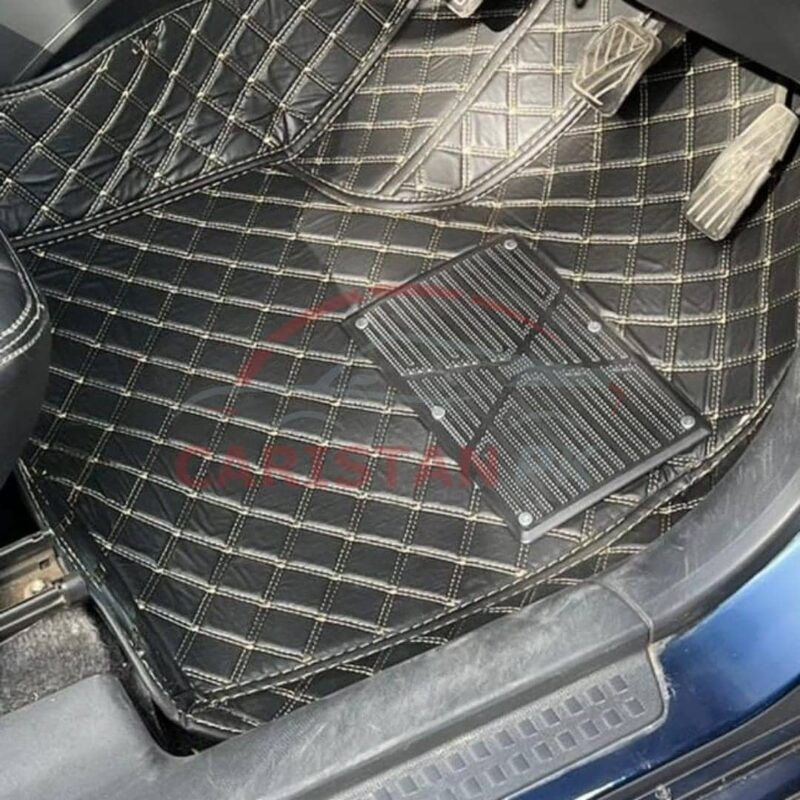 Honda BRV 7D Floor Mats Black With Beige Stitch Honda BRV 7D Floor Mats Black With Beige Stitch