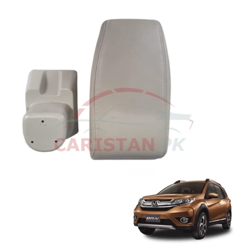 Honda BRV Premium Leather Cup Holder USB Armrest Beige