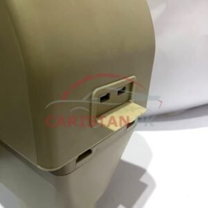 Honda BRV Premium Leather Cup Holder USB Armrest Beige 4