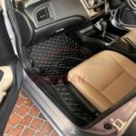 Honda City 7D Floor Mats Black With Beige Stitch 2022 Model & Onwards