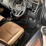 Honda City 7D Floor Mats Black With Beige Stitch 2022 Model & Onwards 2