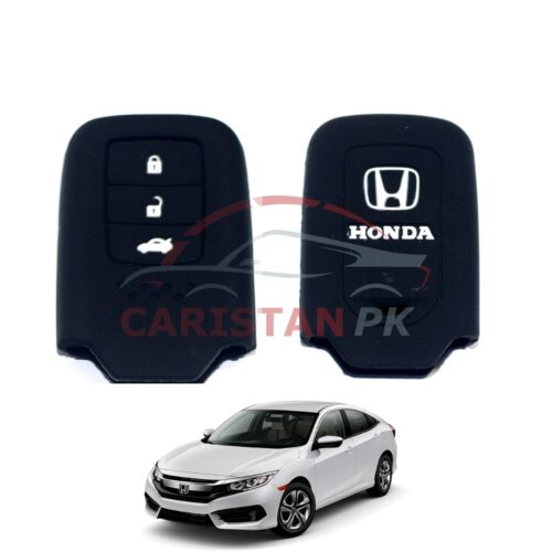 Honda Civic Black Silicone PVC Key Cover 3 Button 2016-21 Model