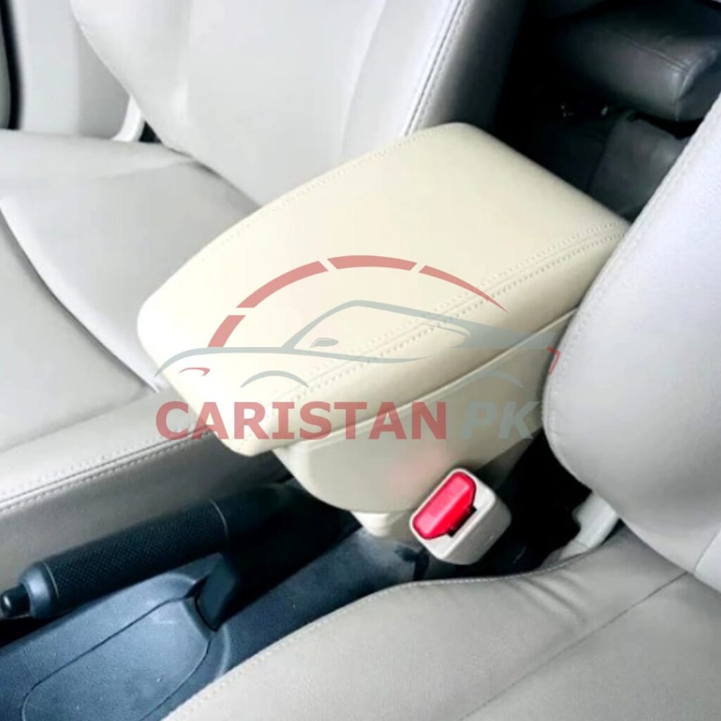 Honda BRV Premium Leather Cup Holder USB Armrest Beige 5