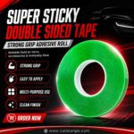 Super Sticky Strong Grip Double Sided Tape Adhesive Roll 10mm