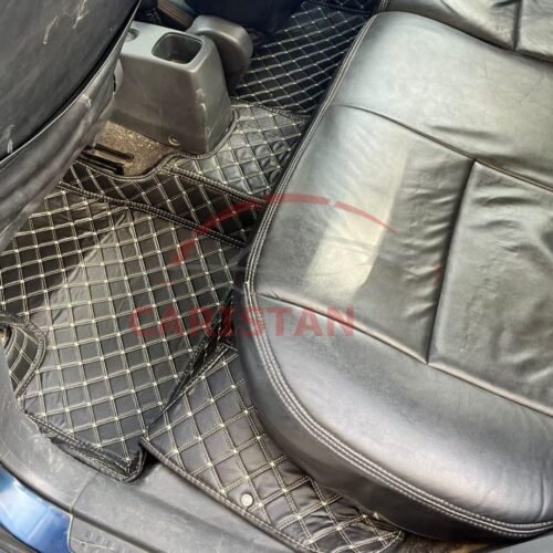 Suzuki Cultus Premium 7D Floor Mats Black With Beige Stitch 2017-26 2