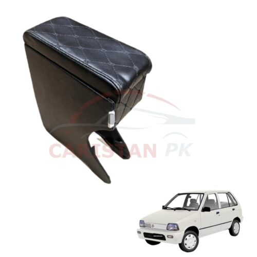 Suzuki Mehran Custom Fit Car Wooden Armrest Black