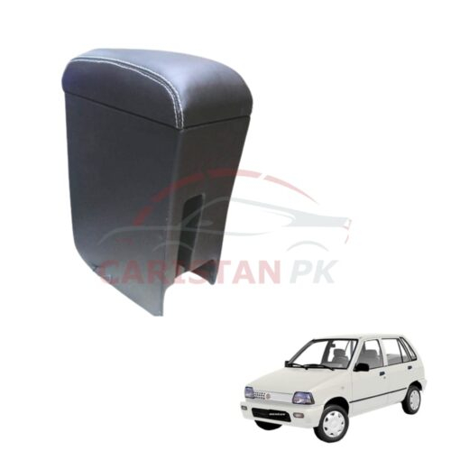 Suzuki Mehran Custom Fit Car Wooden Armrest Matt Black White