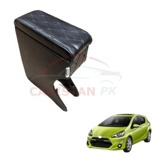 Toyota Aqua Custom Fit Car Wooden Armrest Black 2017-22 Model