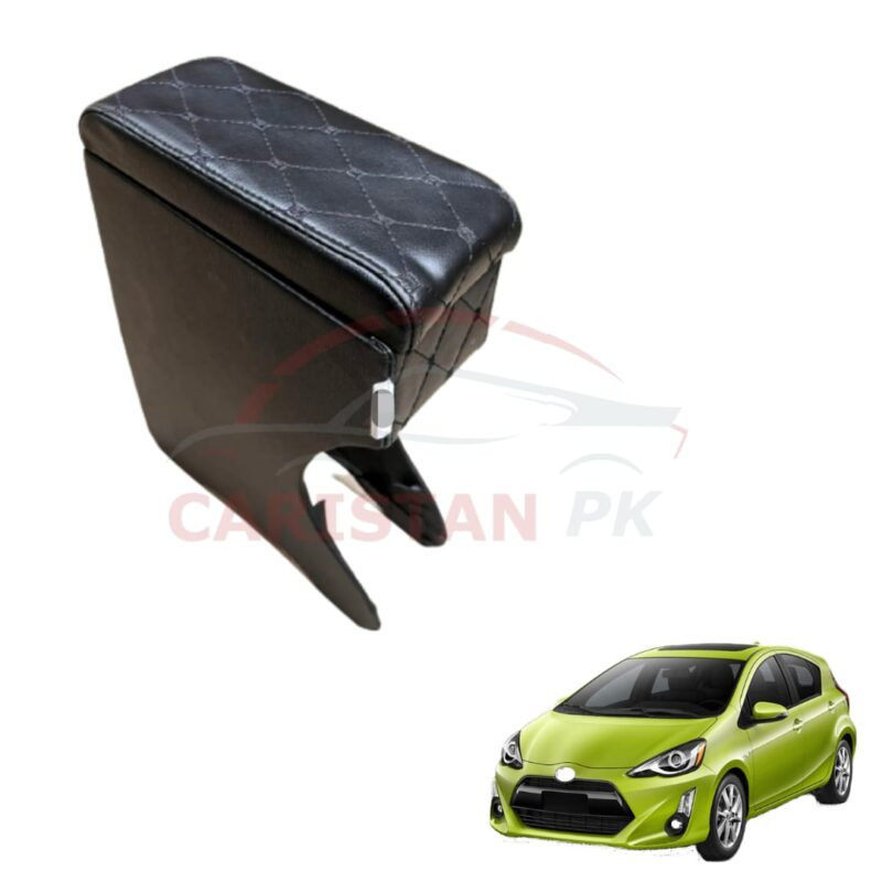 Toyota Aqua Custom Fit Car Wooden Armrest Black 2017-22 Model