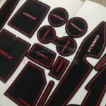 Toyota Corolla PVC Non-Slip Interior Protection Mats Red 2014-26 1