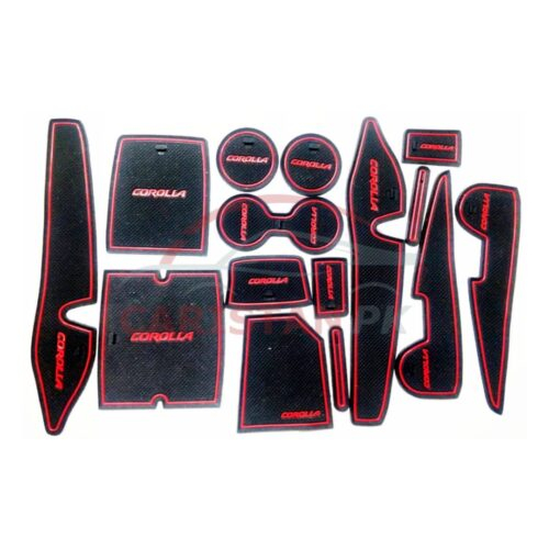 Toyota Corolla PVC Non-Slip Interior Protection Mats Red 2014-26