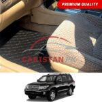 Toyota Land Cruiser ZX Flat Style 7D Floor Mats Black 2009-15