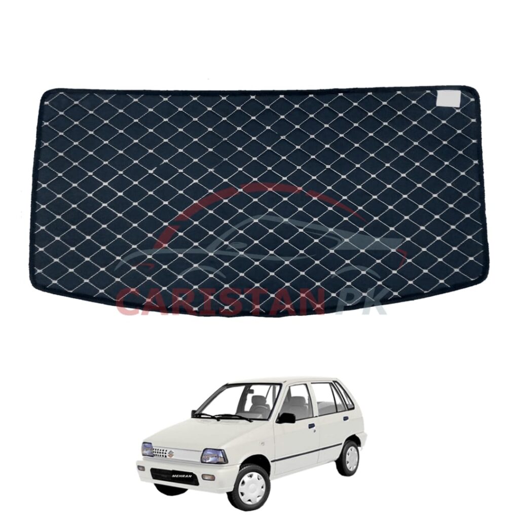 Suzuki Mehran 7D Trunk Protection Mat Black With Beige Stitch