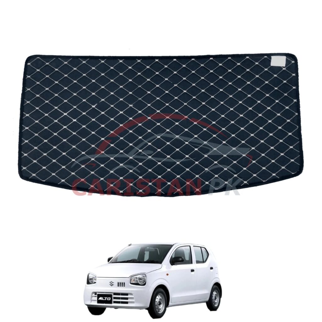 Suzuki Alto 7D Trunk Protection Mat Black With Beige Stitch 2017-24