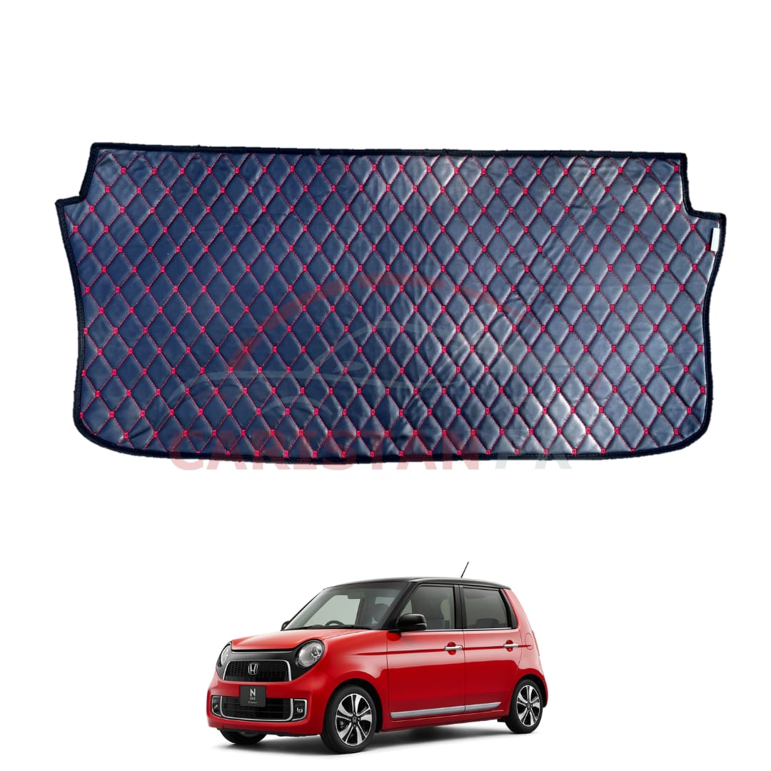Honda N One 7D Trunk Protection Mat Black With Red Stitch