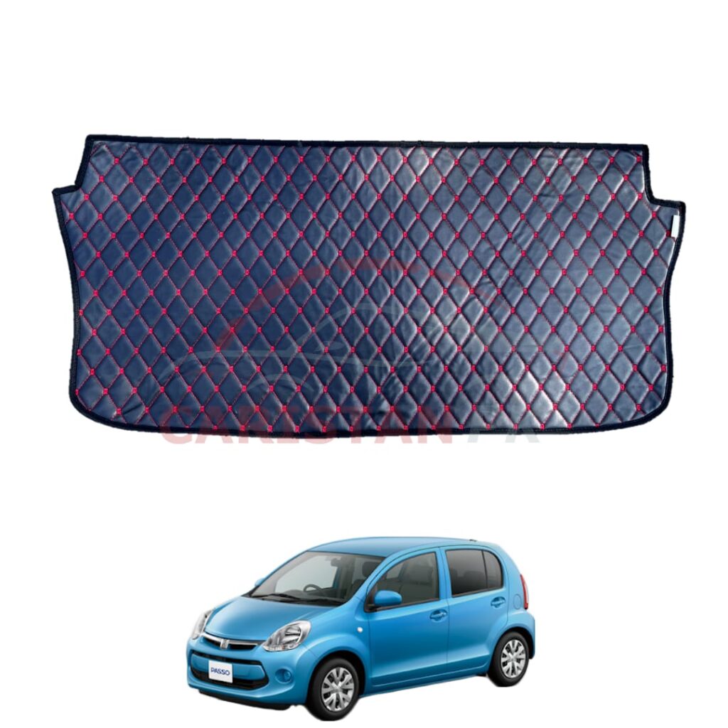 Toyota Passo 7D Trunk Protection Mat Black With Red Stitch 2011-16