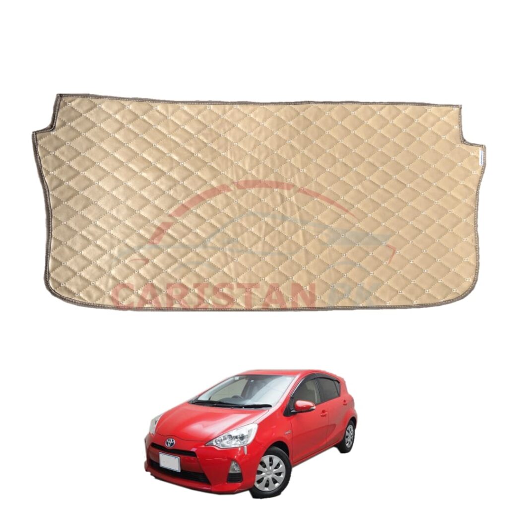Toyota Aqua 7D Trunk Protection Mat Beige Stitch 2011-16
