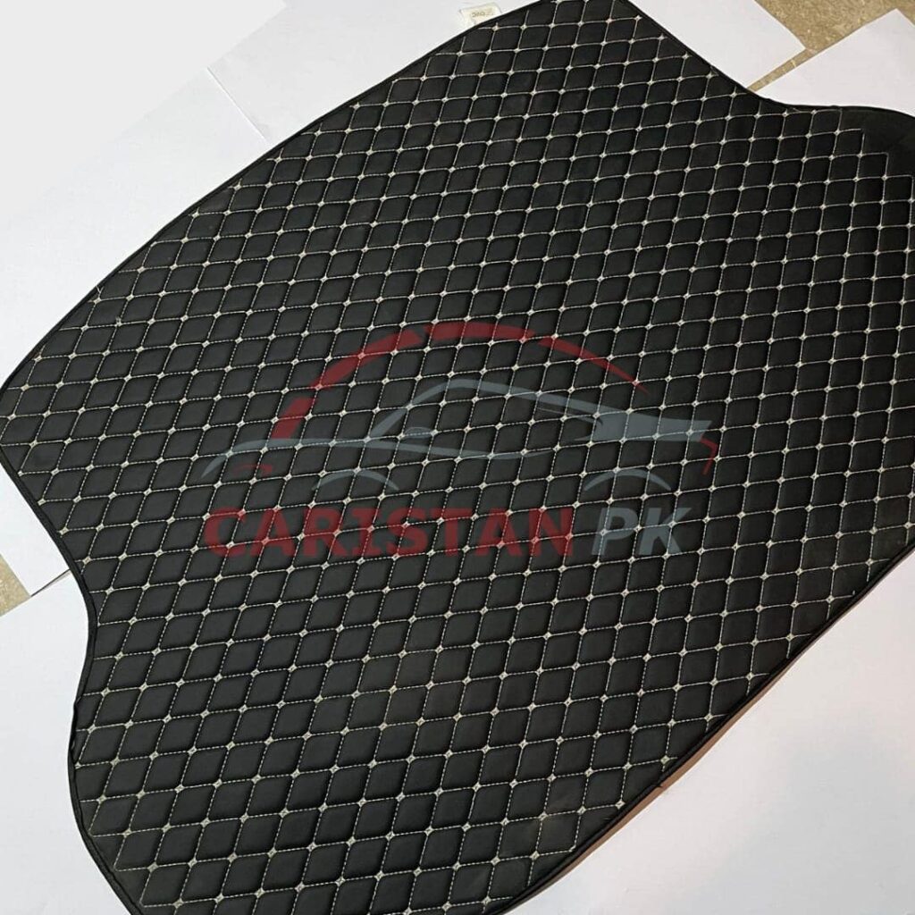 Honda Civic 7D Trunk Protection Mat Black With Beige Stitch 2016-21 1