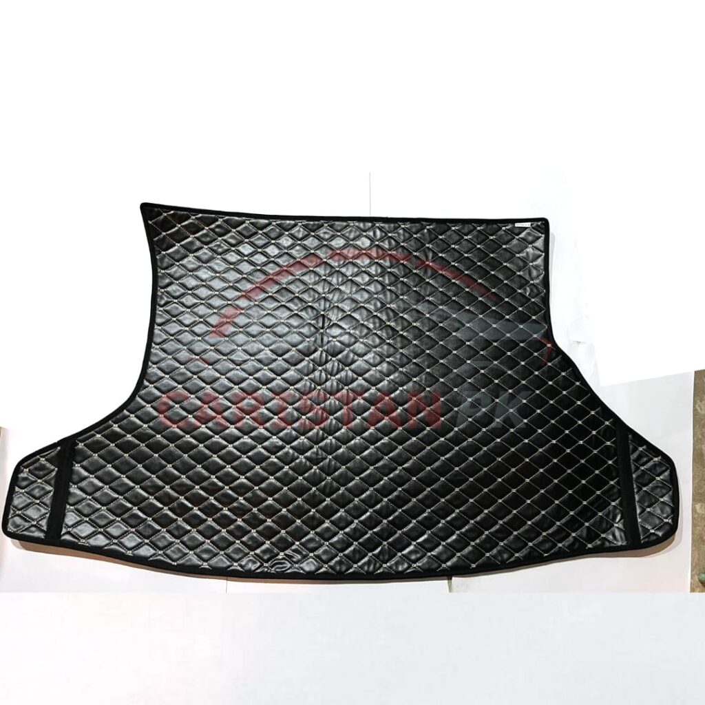 Toyota Prius 7D Trunk Protection Mat Black With Beige Stitch 2010-17 2