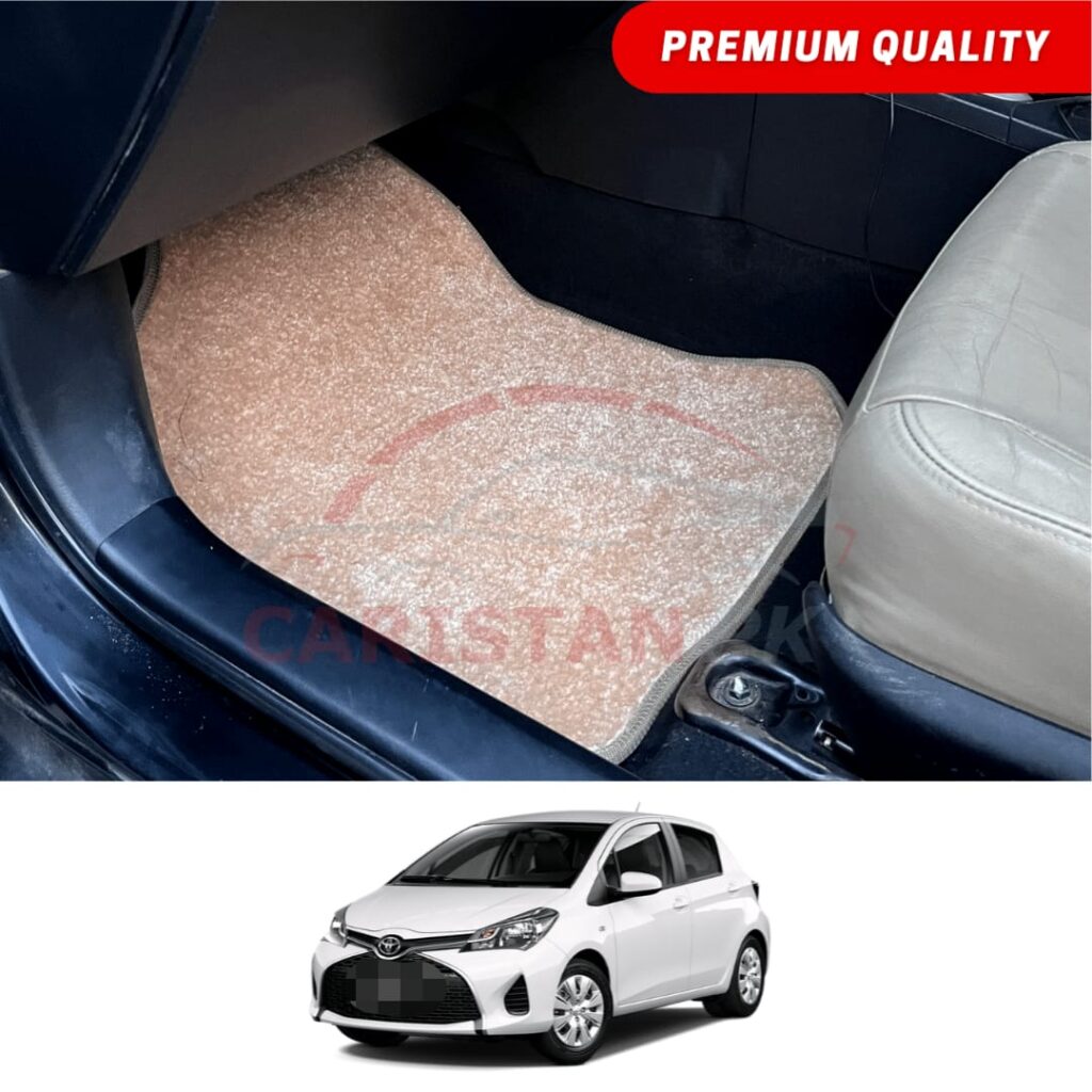 Toyota Vitz Premium Carpet Floor Mats Beige 2017-23