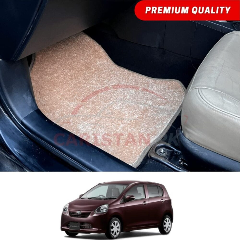 Daihatsu Mira Premium Carpet Floor Mats Beige 2012-16