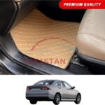 Honda Accord Flat Style 7D Floor Mats Beige Stitch 2002-06