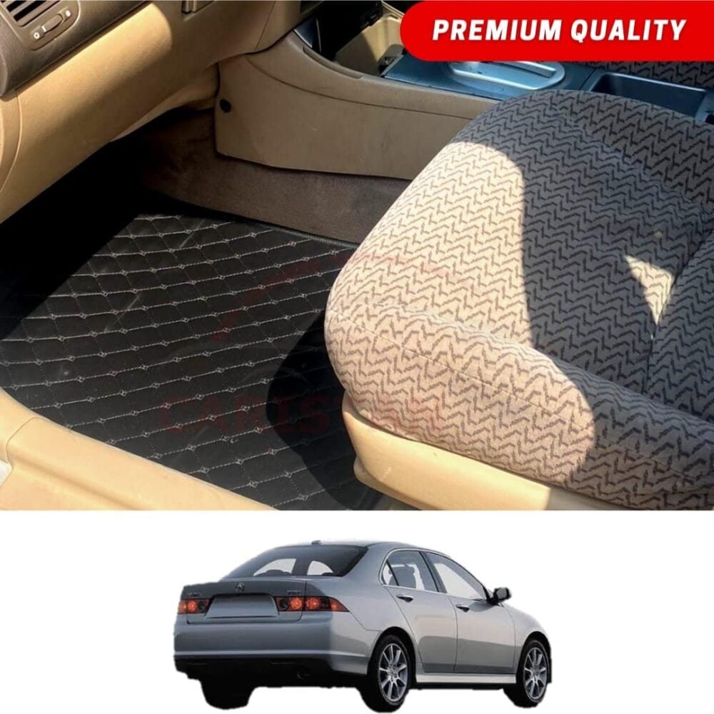 Honda Accord Flat Style 7D Floor Mats Black 2002-06 Honda Accord Flat Style 7D Floor Mats Black 2002-06