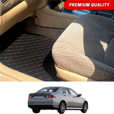 Honda Accord Flat Style 7D Floor Mats Black 2002-06