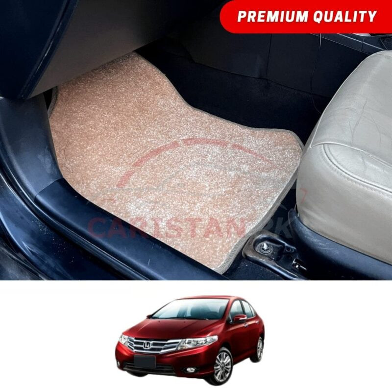 Honda City Premium Carpet Floor Mats Beige 2009-21 Honda City Premium Carpet Floor Mats Beige 2009-21