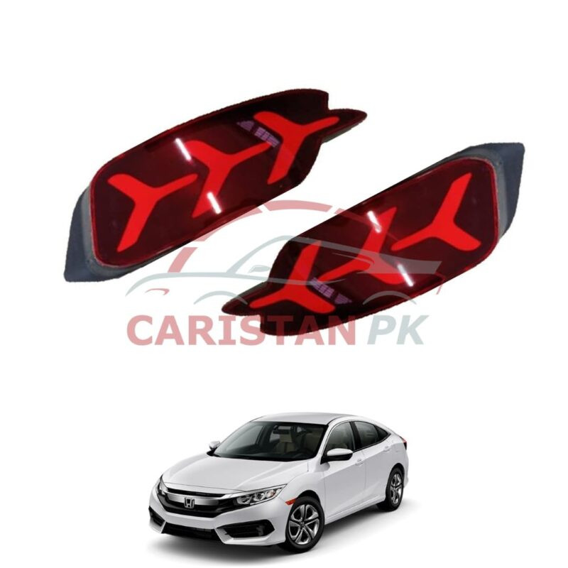 Honda Civic Arrow Style Rear Brake Lamp Pure Red 2016-21 Honda Civic Arrow Style Rear Brake Lamp Pure Red 2016-21