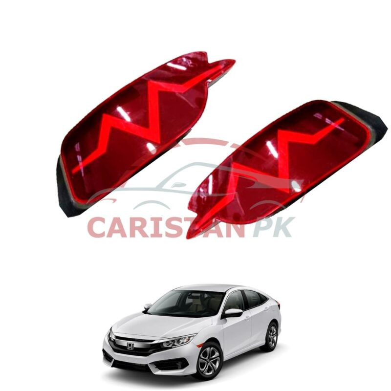 Honda Civic Heartbeat Style Rear Brake Lamp Pure Red 2016-21 Honda Civic Heartbeat Style Rear Brake Lamp Pure Red 2016-21