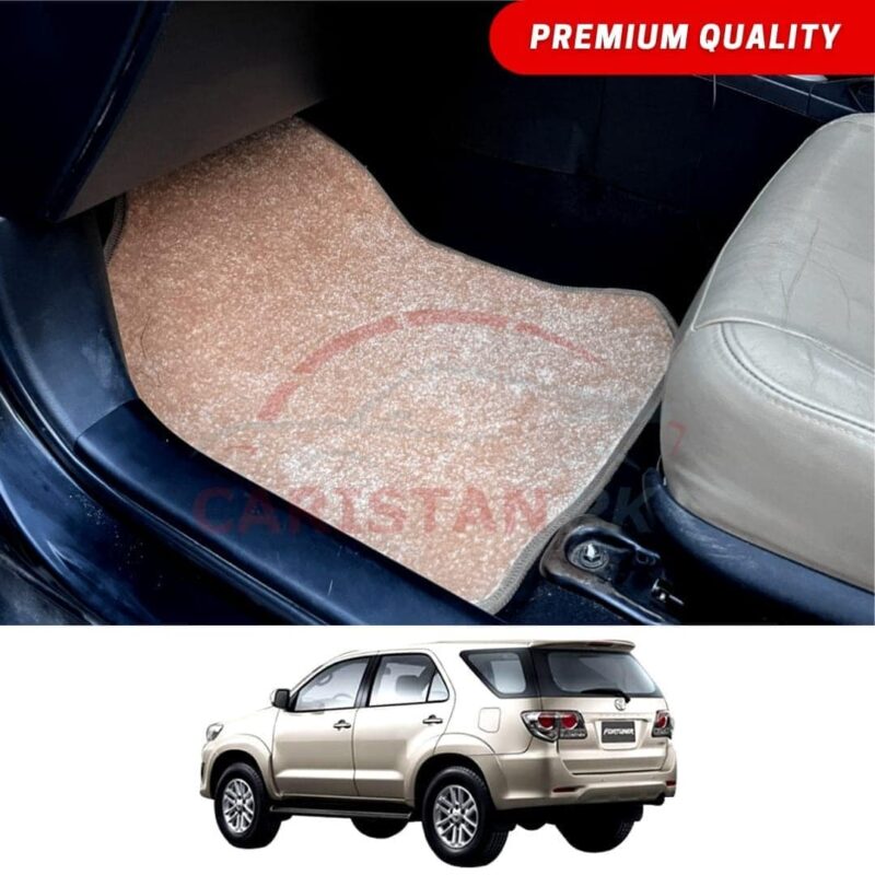 Toyota Fortuner Premium Carpet Floor Mats Beige 2005-15 Toyota Fortuner Premium Carpet Floor Mats Beige 2005-15