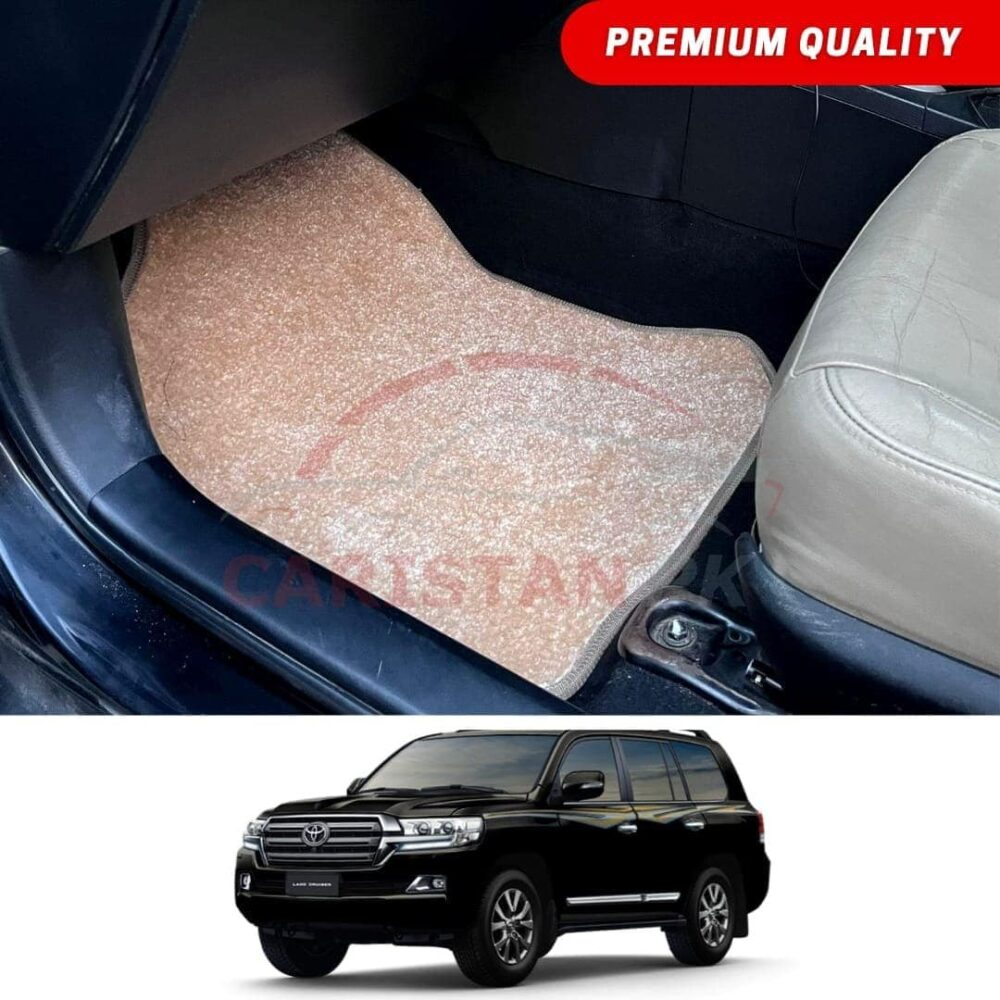Toyota Land Cruiser Premium Carpet Floor Mats Beige 2016-21