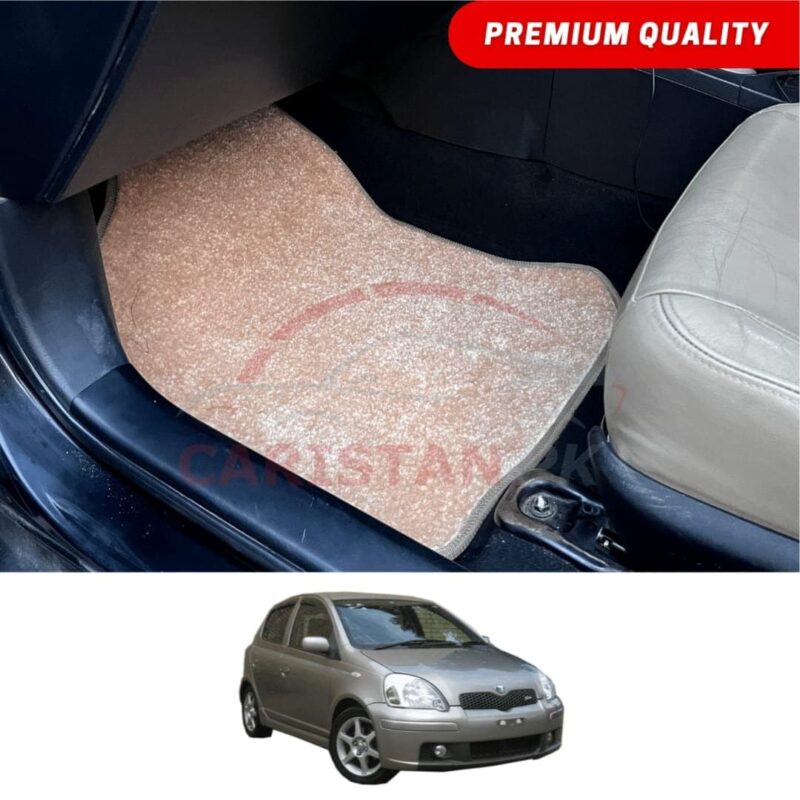 Toyota Vitz Premium Carpet Floor Mats Beige 2000-05 Toyota Vitz Premium Carpet Floor Mats Beige 2000-05