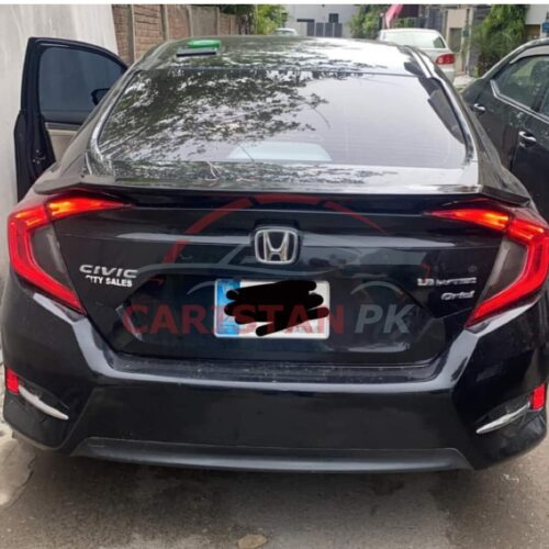 Unpainted ABS Plastic Honda Civic Turbo RS Style Spoiler With LED Light Design B 2