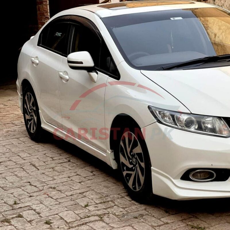 Unpainted Honda Civic Rebirth ABS Plastic Sports Body Kit Side Skirt