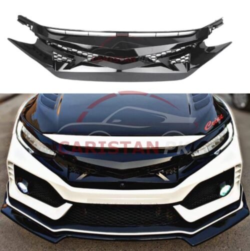 Honda Civic X Style Grille Gloss Black 2016-21