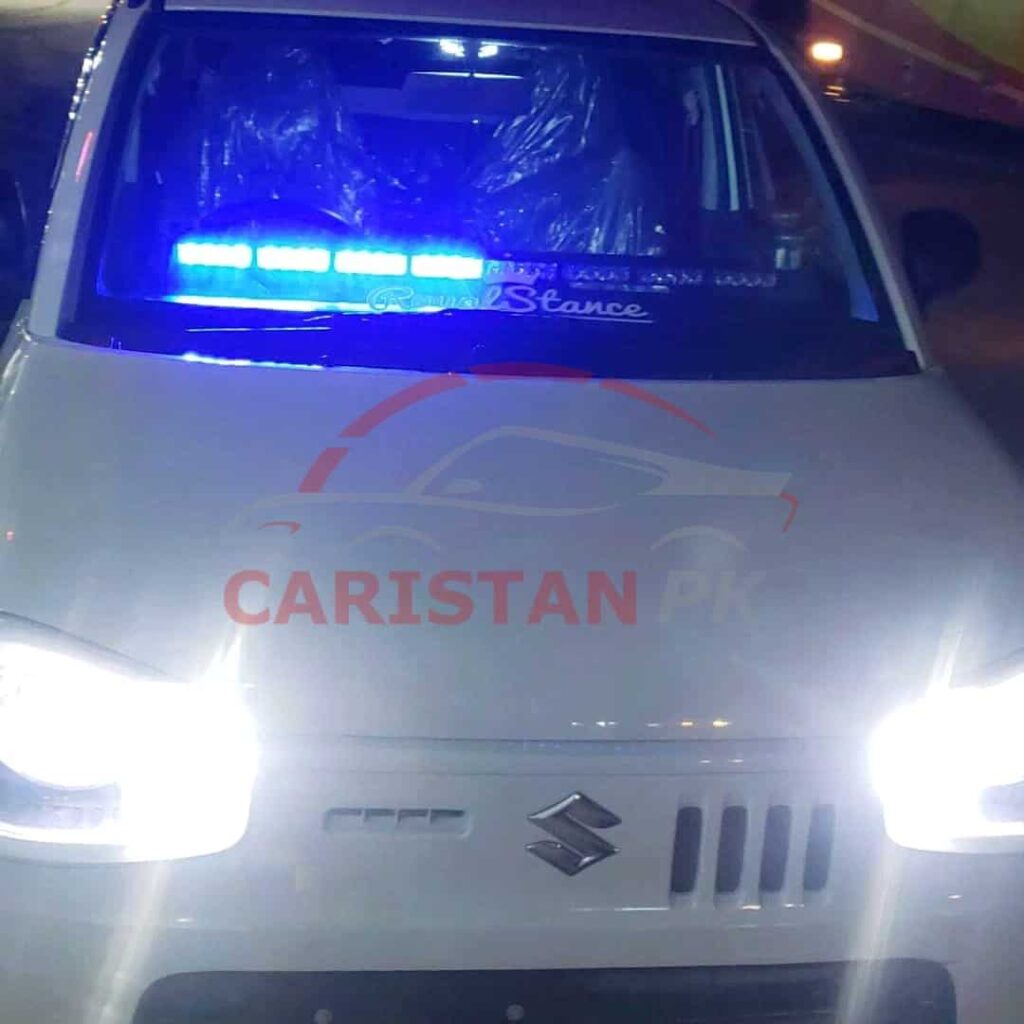 Red & Blue LED Flasher Light 8 LED Bar