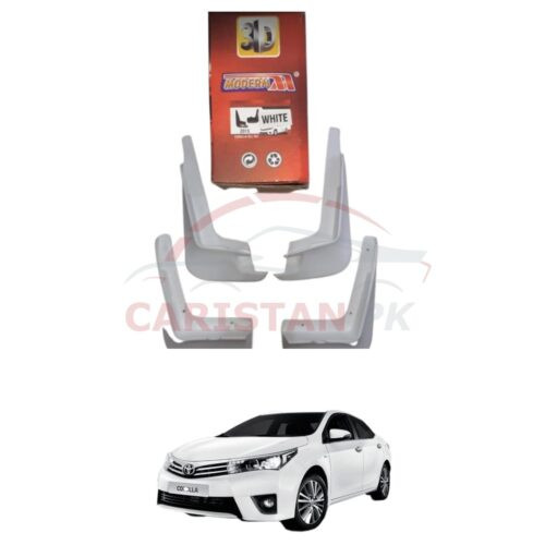 Toyota Corolla Mud Flaps Splash Guards White 2014-24