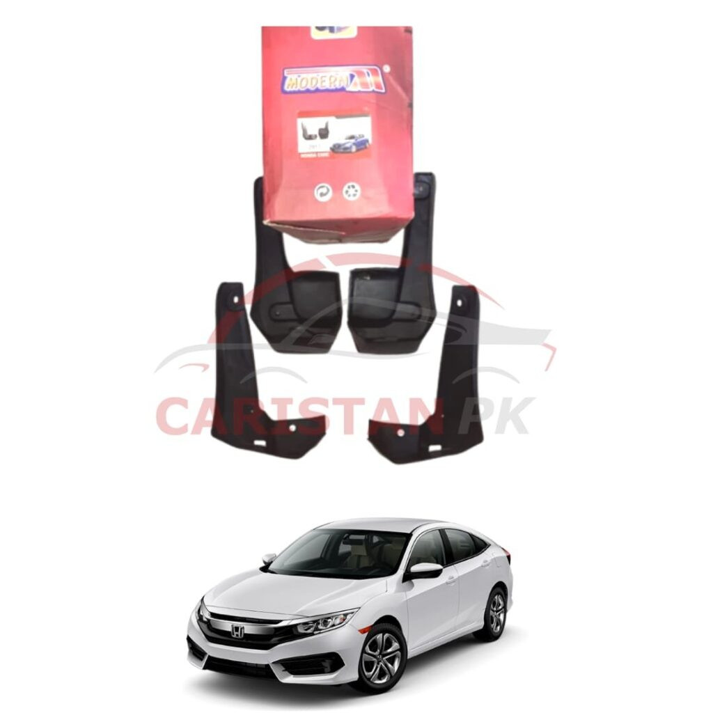 Honda Civic Mud Flaps Splash Guards Black 2016-21 Honda Civic Mud Flaps Splash Guards Black 2016-21