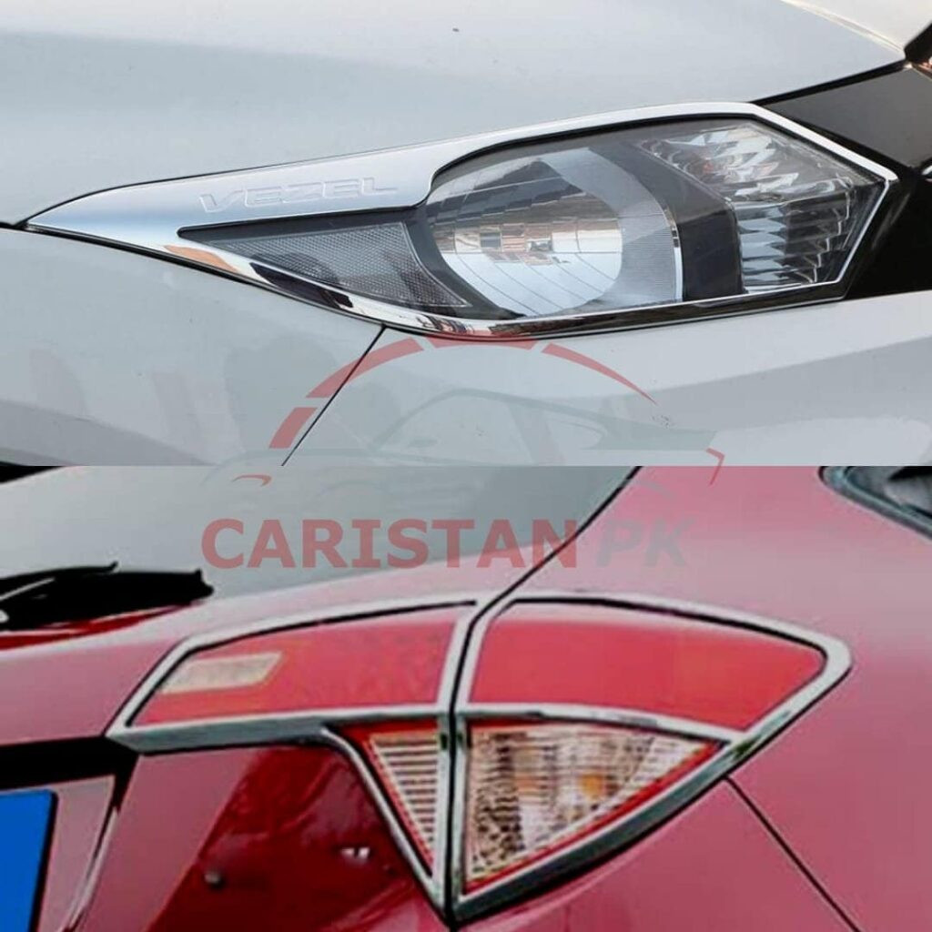 Honda Vezel Headlight Backlight Chrome Cover Set Honda Vezel Headlight Backlight Chrome Cover Set