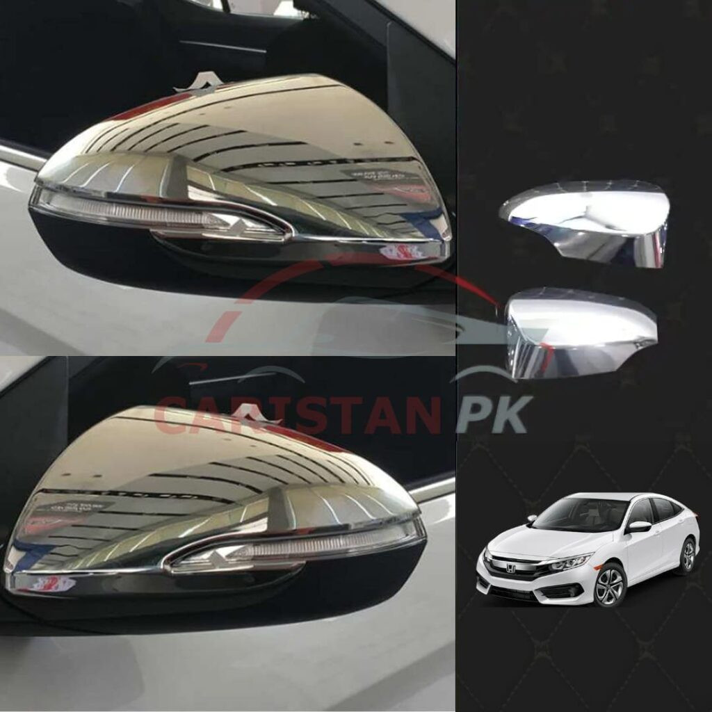 Honda Civic Chrome Side Mirror Cover 2016-21 Honda Civic Chrome Side Mirror Cover 2016-21