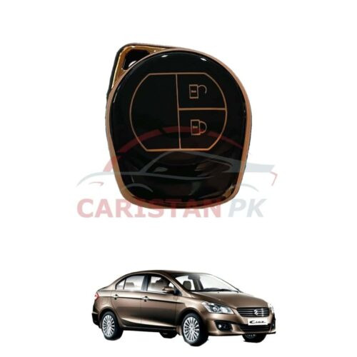 Suzuki Ciaz TPU Plastic Key Cover Black Golden