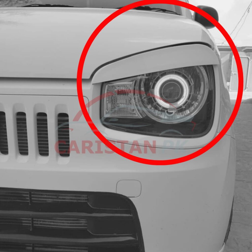 Suzuki Alto Head Light Eyelids Glasses Black 2017-24 1