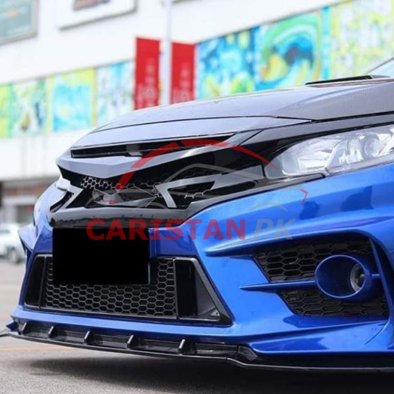 Honda Civic X Style Grille Gloss Black 2016-21 3