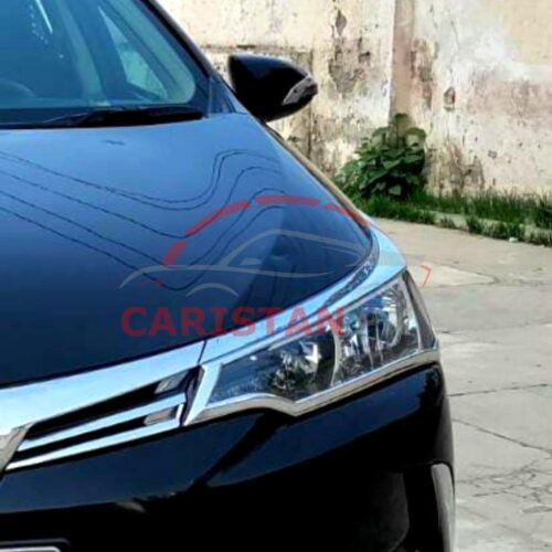 Toyota Corolla Headlight Backlight Chrome Cover Set 2017-24 1