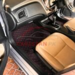 Honda City 7D Floor Mats Black With Red Stitch 2022 Model & Onwards