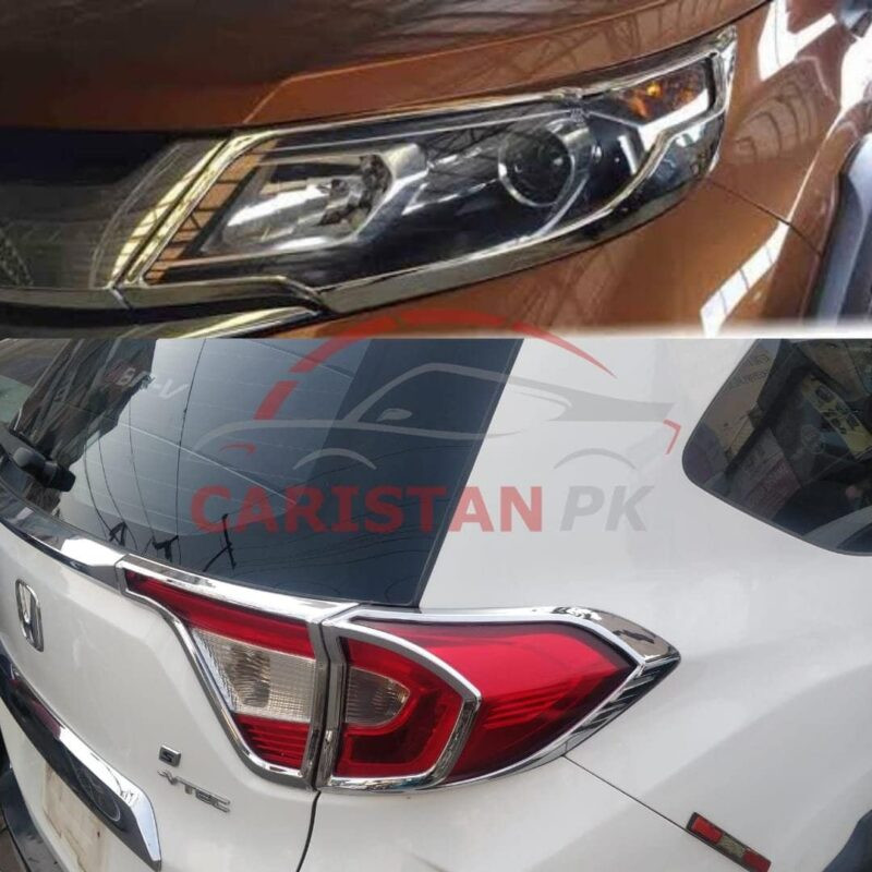Honda BRV Headlight Backlight Chrome Cover Set Honda BRV Headlight Backlight Chrome Cover Set